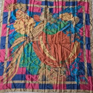 Vintage Perry Ellis scarf pumpkin fall design